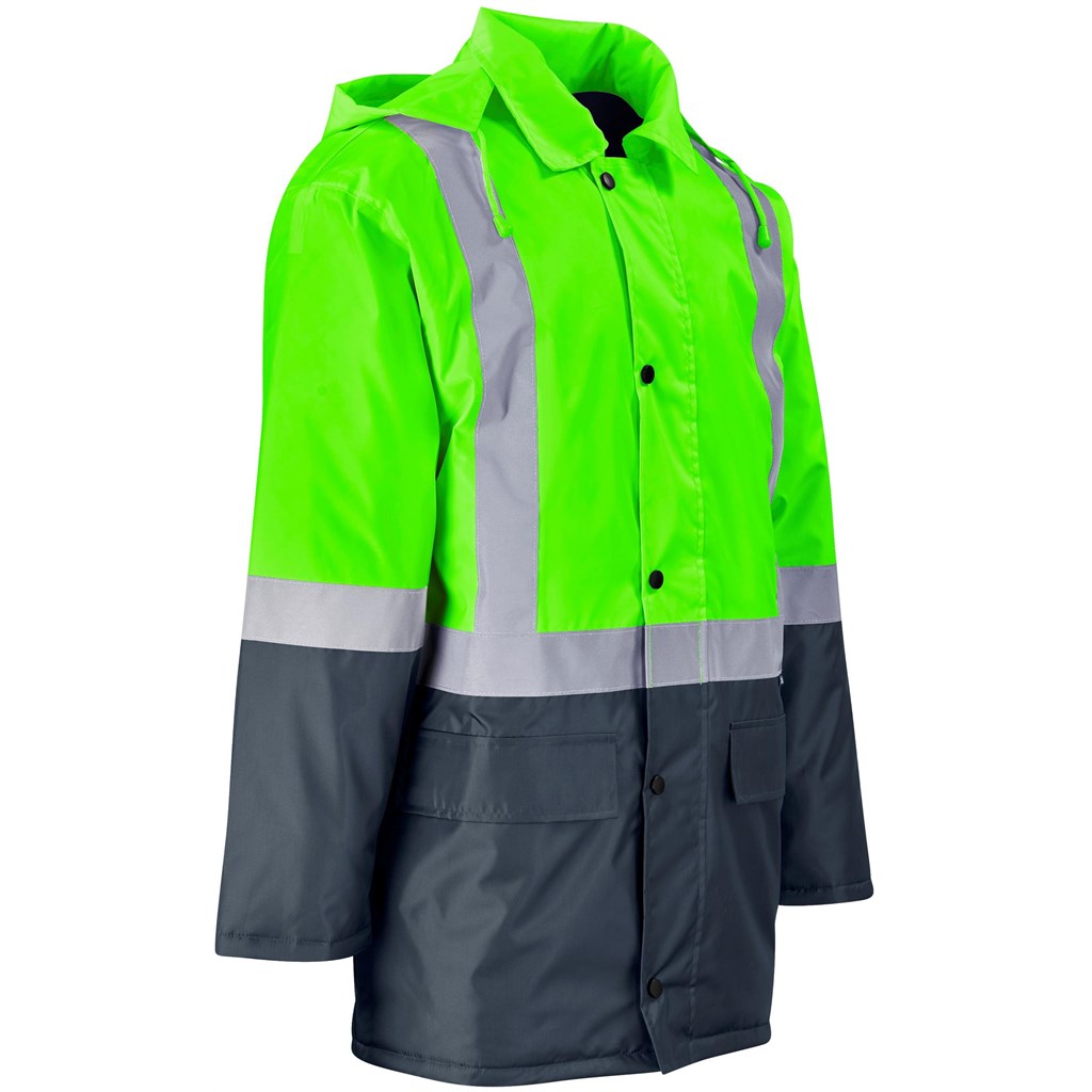 Hazard Padded Two-Tone Hi-Viz Reflective Jacket - Unbranded