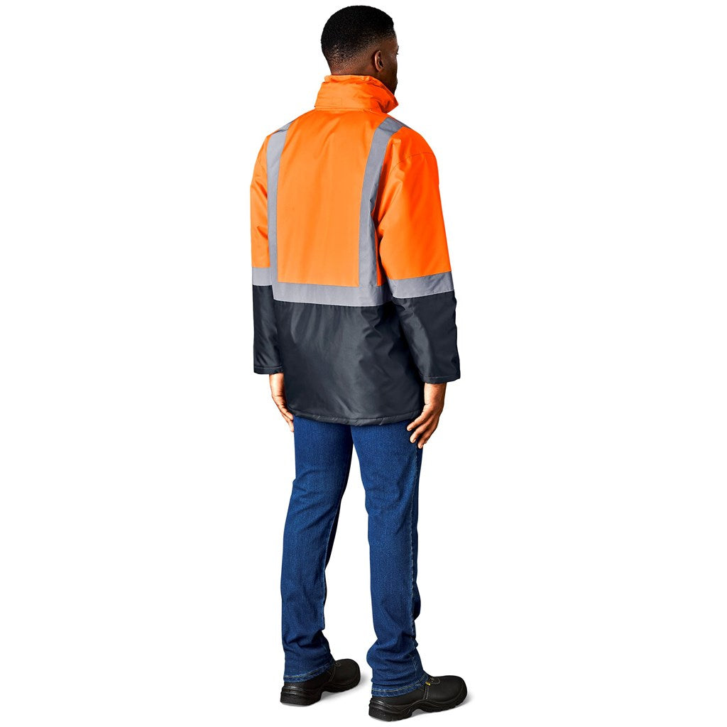 Hazard Padded Two-Tone Hi-Viz Reflective Jacket - Unbranded