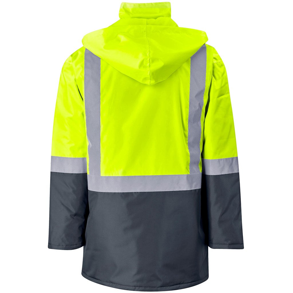 Hazard Padded Two-Tone Hi-Viz Reflective Jacket - Unbranded