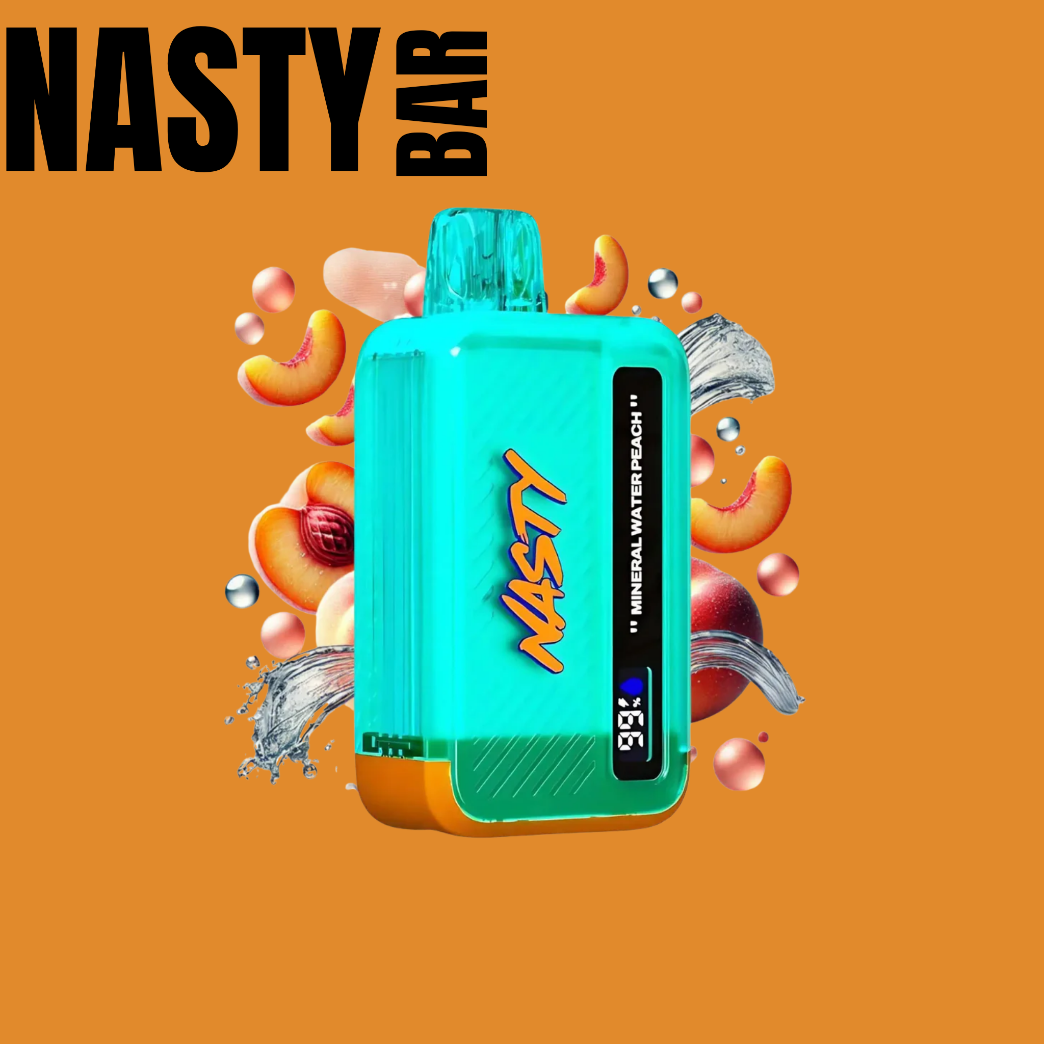 Nasty 9000 – Mineral Water Peach
