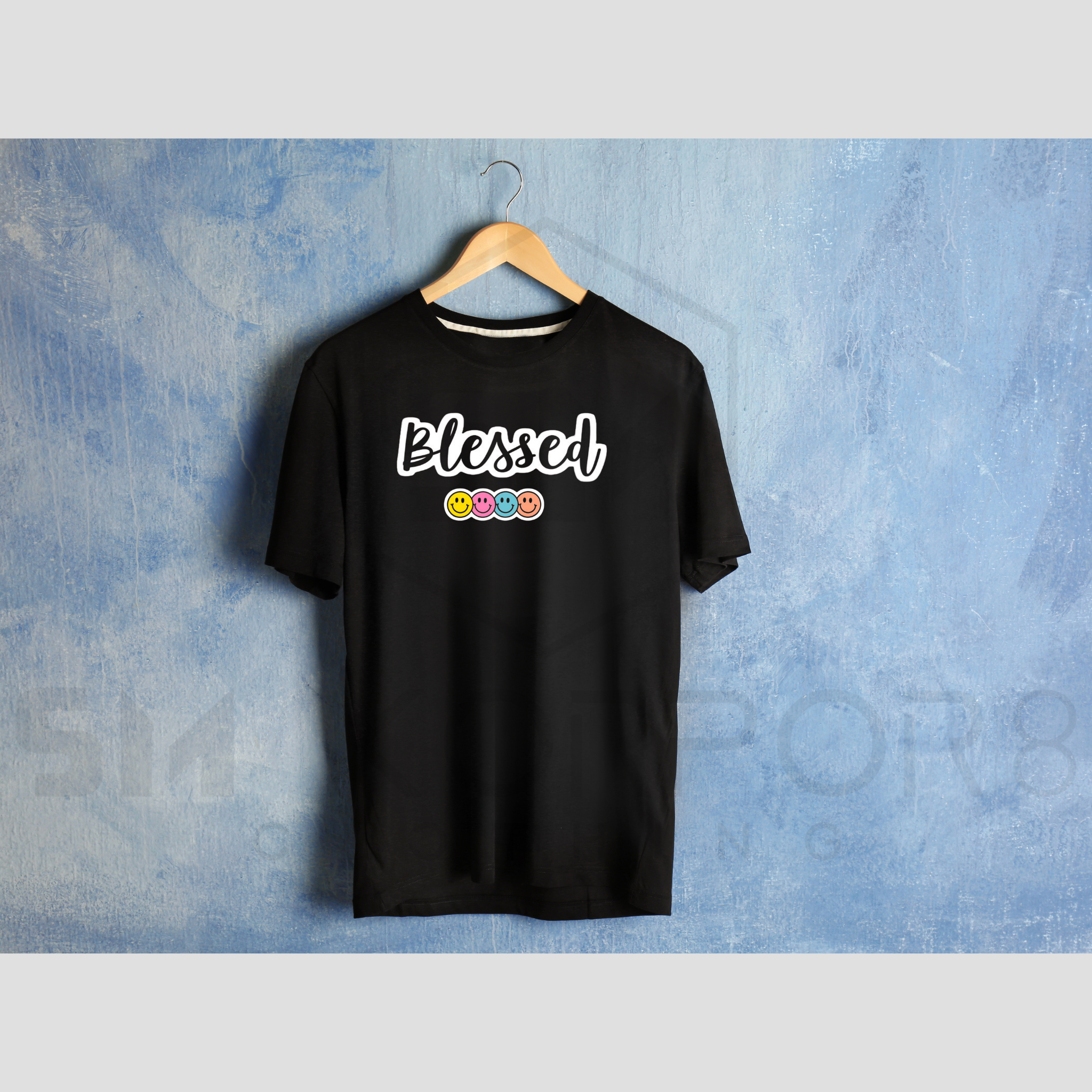 Ladies Black T-Shirt - Blessed design