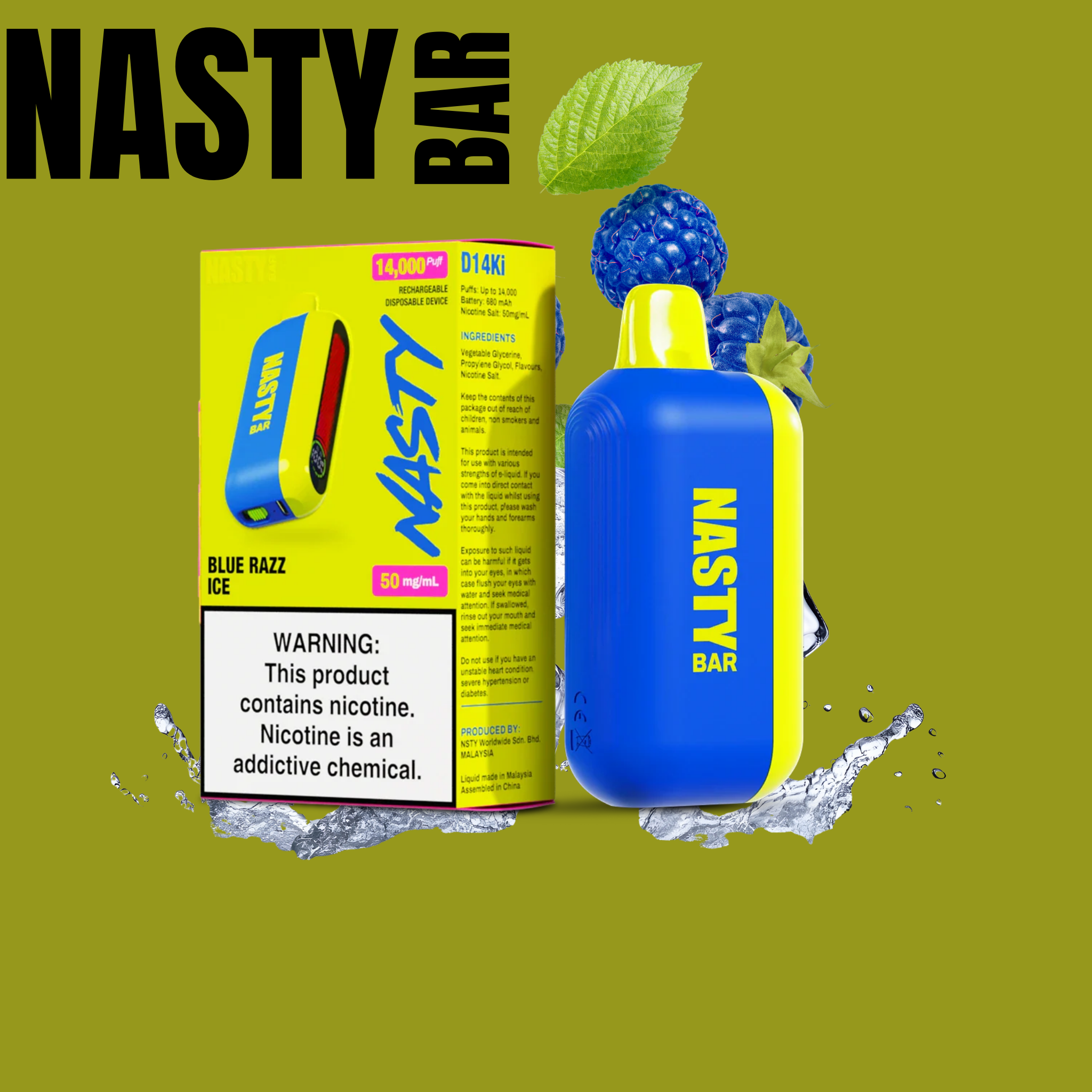 Nasty 14000 – Blue Razz Ice