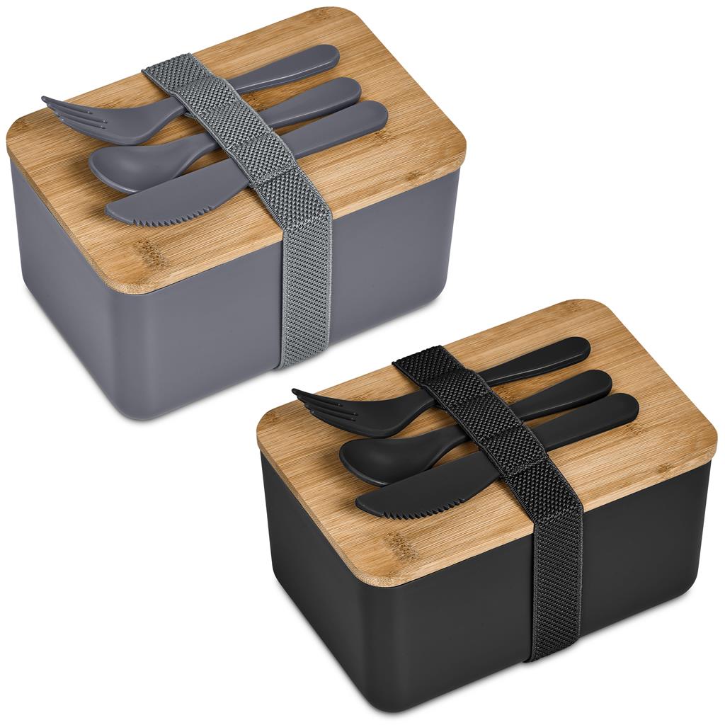 Pasuta Recycled Plastic & Bamboo Lunch Box - Unbranded