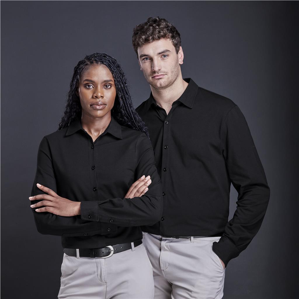 Mens Long Sleeve Alex Varga Cronus Knitted Shirt - Unbranded