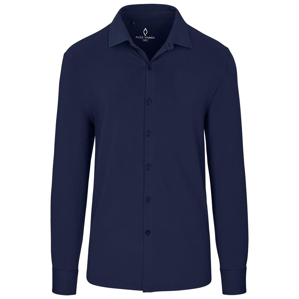 Mens Long Sleeve Alex Varga Cronus Knitted Shirt - Unbranded