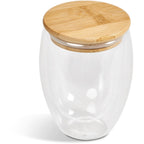 Moco Glass & Bamboo Double-Wall Cup - 350ml - Unbranded