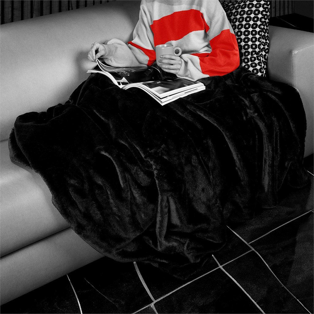 Alex Varga Palazzo Faux Fur Fleece Blanket - Unbranded