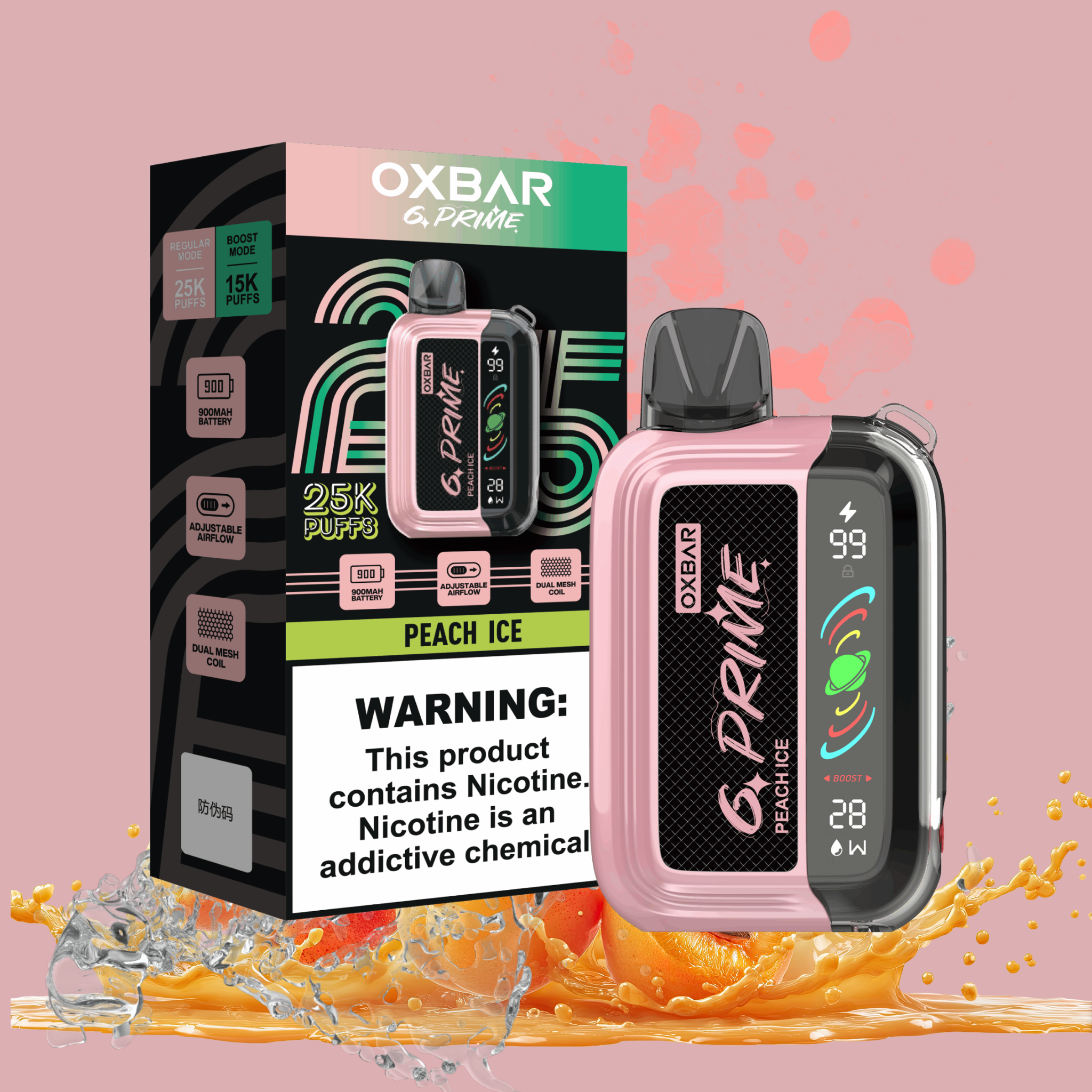 OXBAR G-Prime 25k – Peach Ice