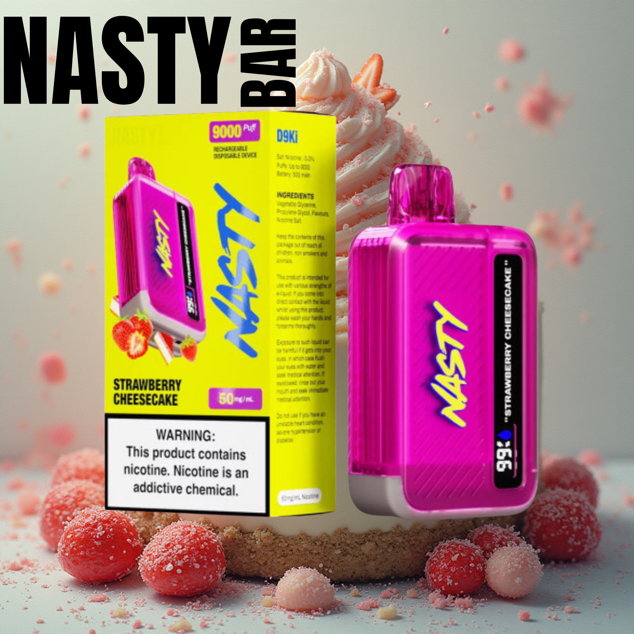 Nasty 9000 – Strawberry Cheesecake