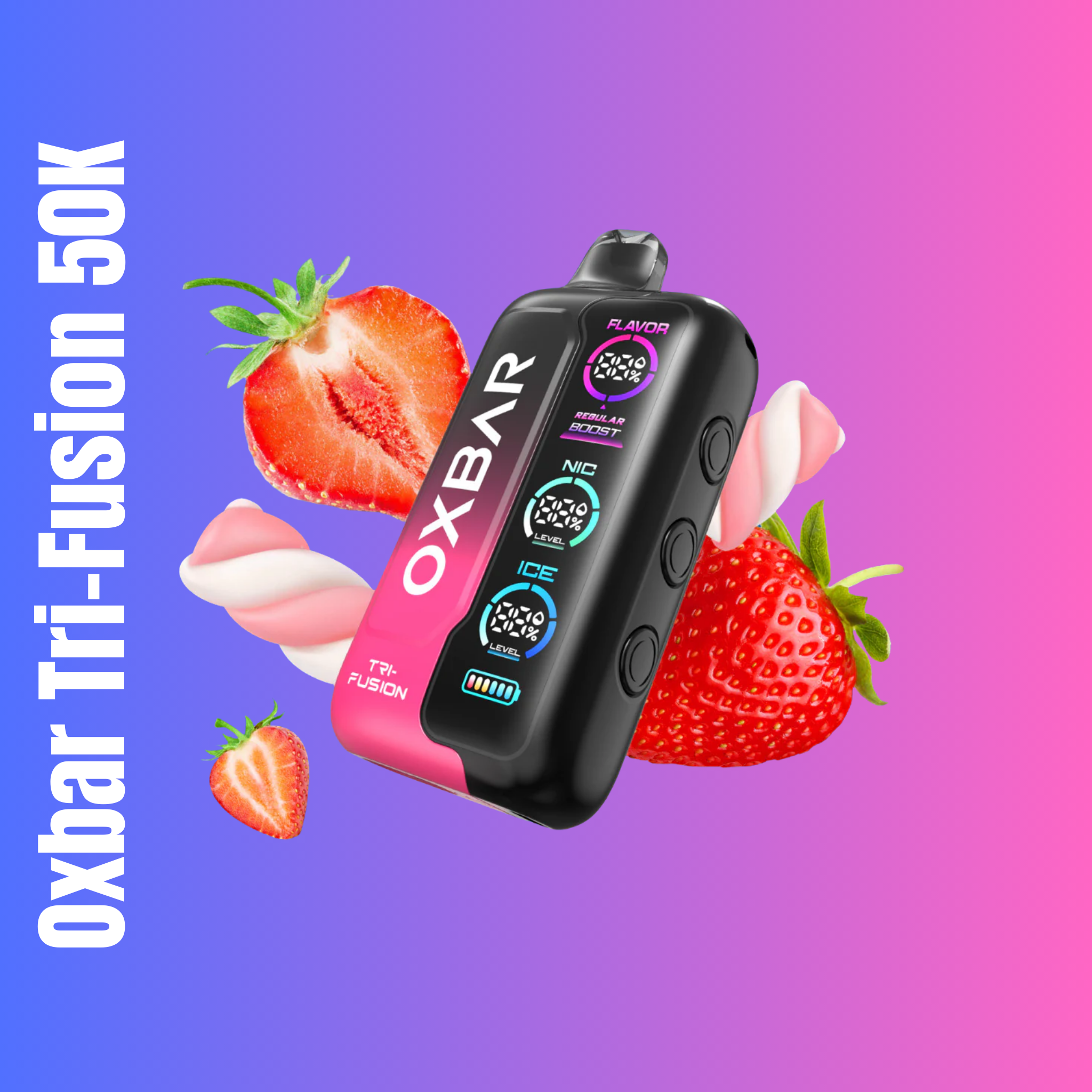 Oxbar Tri-Fusion 50K Strawberry Marshmallow 5% Nicotine