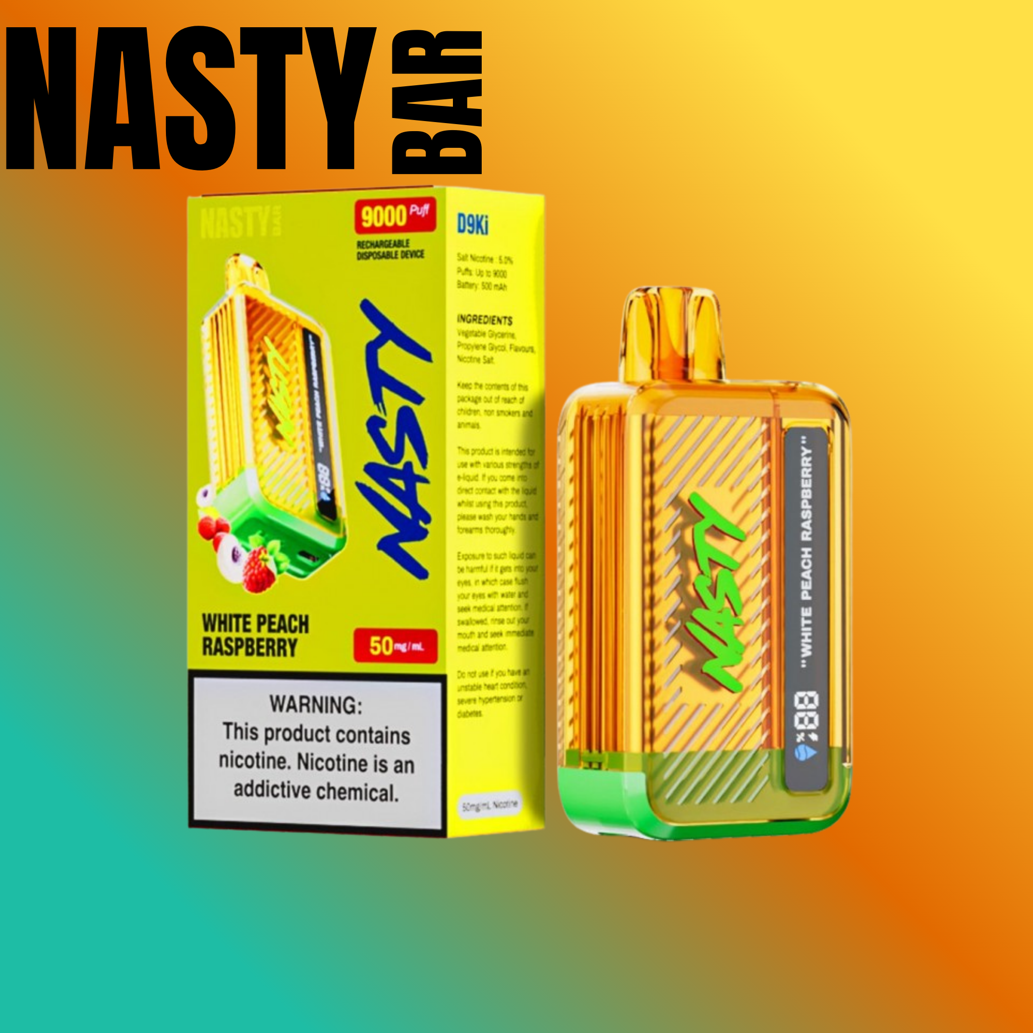 Nasty 9000 – White Peach Raspberry